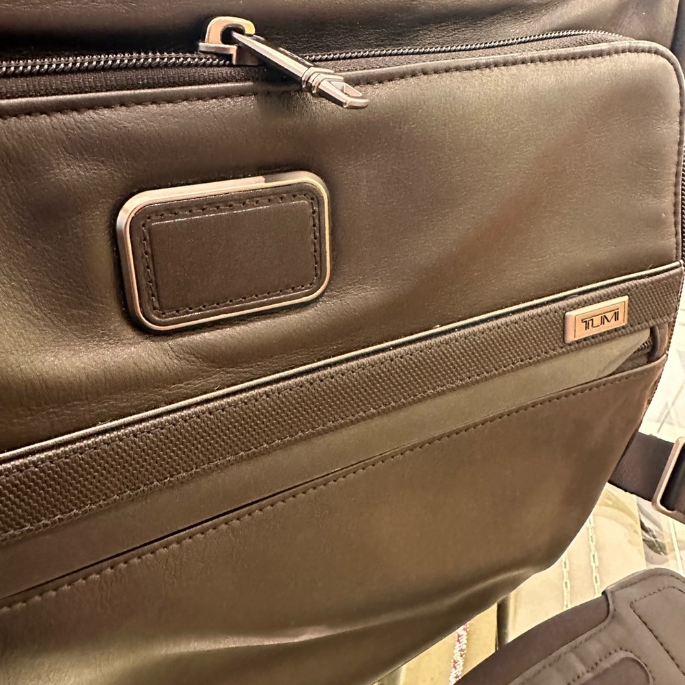 TUMI Leather ALPHA Brand New never used. 
Expandable Organizer Laptop Briefcase